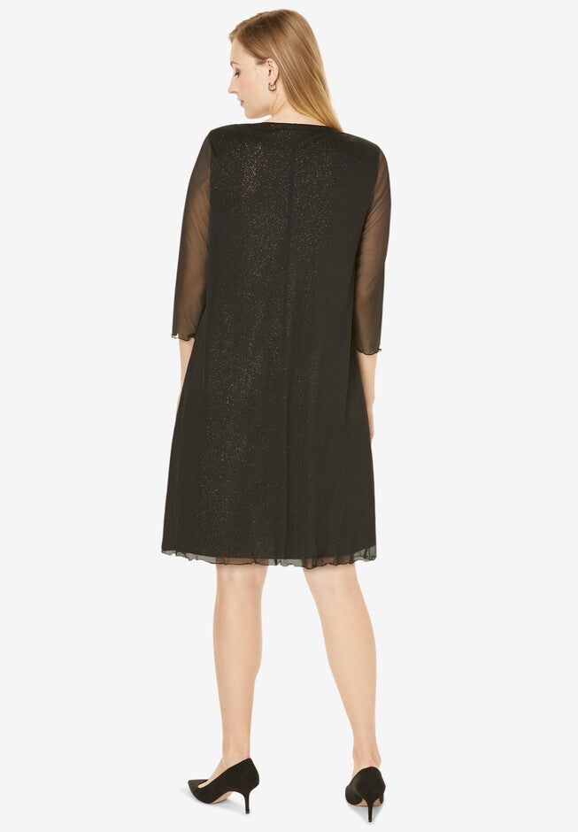 Sheer Cocktail Dress, , on-hover image number 1