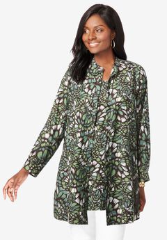 Georgette Button Front Tunic