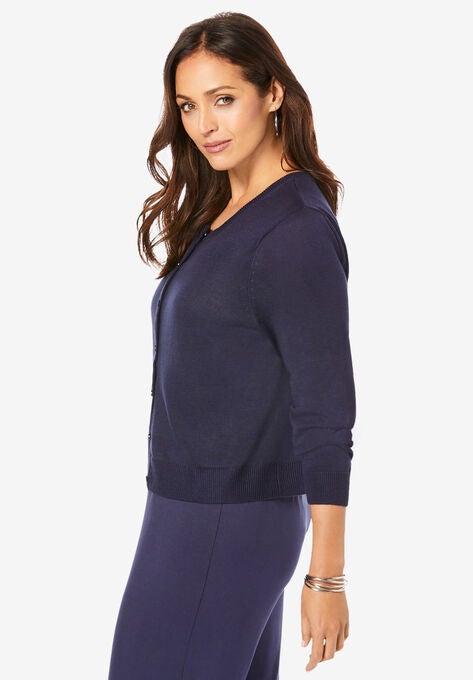 Jewelneck Cardigan, , alternate image number null