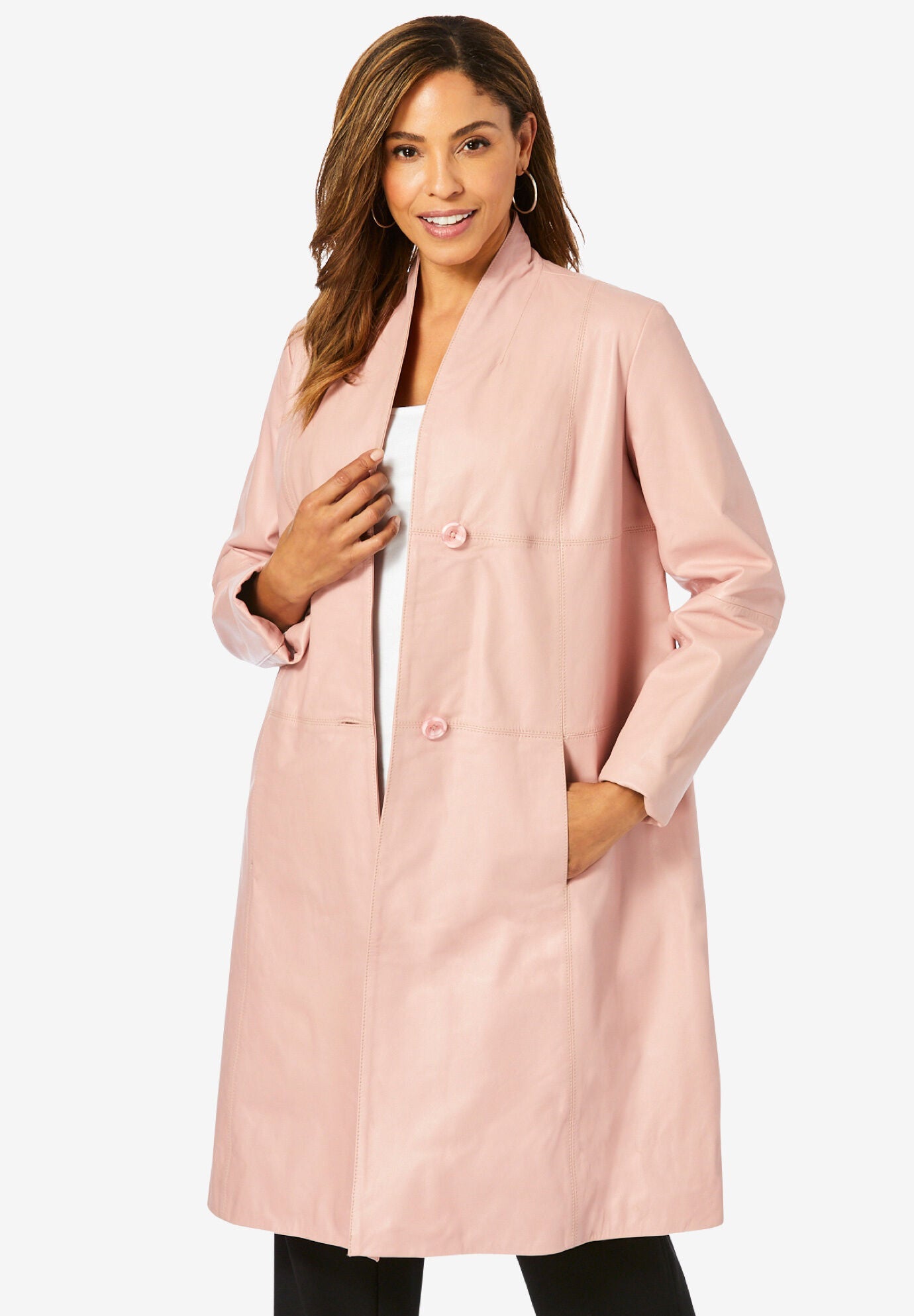Leather swing coat clearance