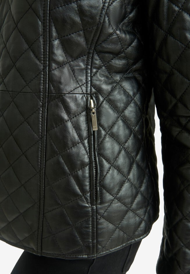 Quilted Jacket, BLACK, alternate image number null