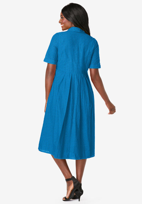 Eyelet Shirt Dress, , on-hover image number null
