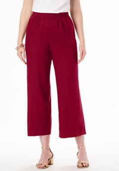 Wide Leg Linen Crop Pant