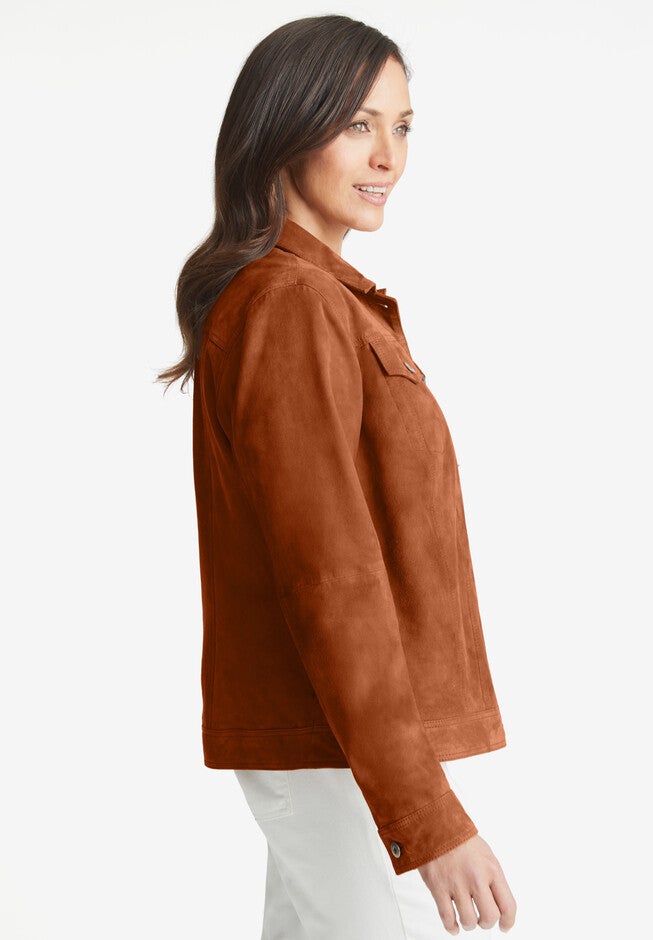 Suede Jean Jacket, , alternate image number null
