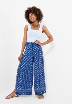 Plus Size Wide Leg Trousers