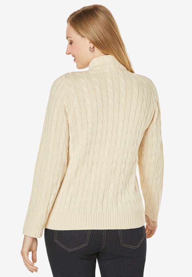Buckle-Trim Turtleneck, , on-hover image number 1