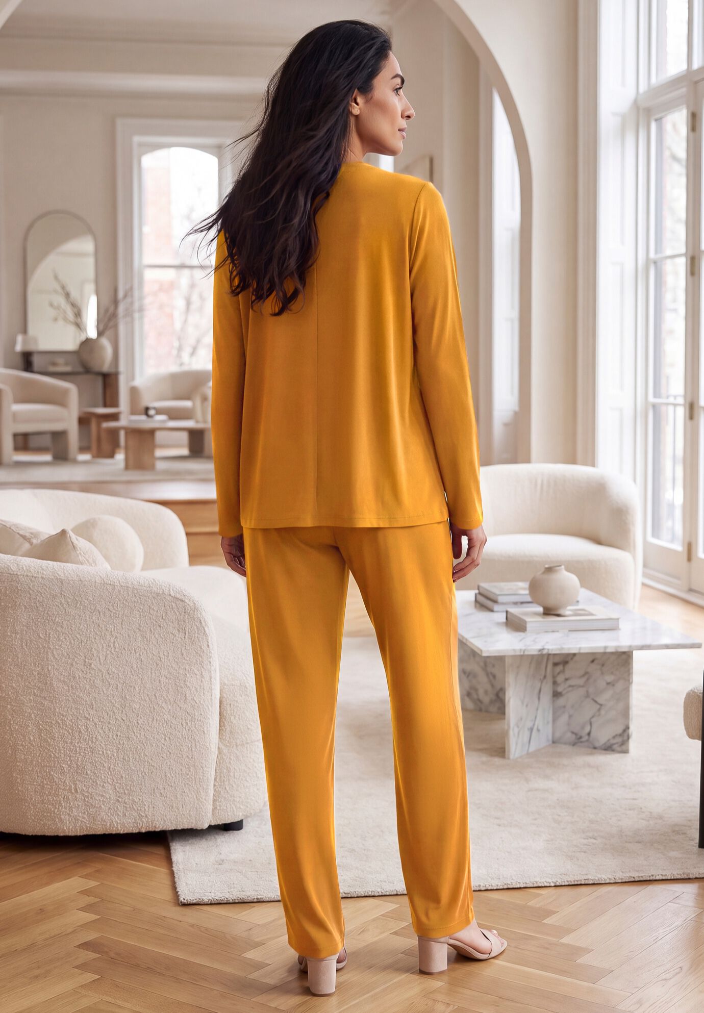 Stretch Knit 4-Piece Wardrober, RICH GOLD, alternate image number 3