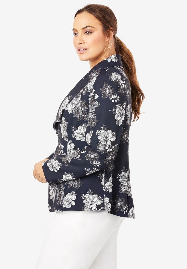 Drape Front Blazer, , alternate image number null