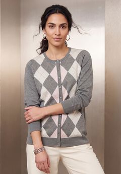 Fine Gauge Button-Front Cardigan