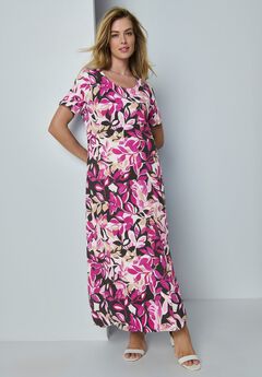 Stretch Cotton T-Shirt Maxi Dress