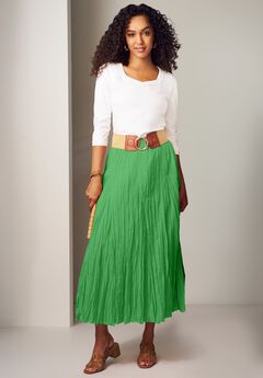 Flowing Crinkled Maxi Skirt
