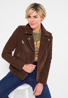 Suede Moto Jacket