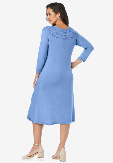 Pointelle Sweater Dress, , on-hover image number null