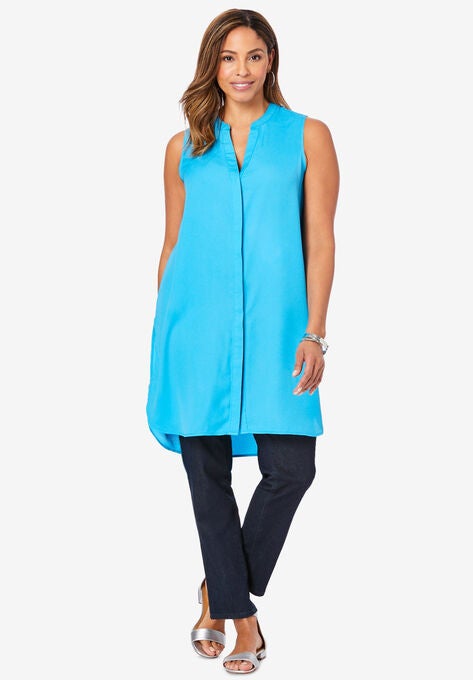 Sleeveless Mega Tunic, BRILLIANT BLUE, hi-res image number null