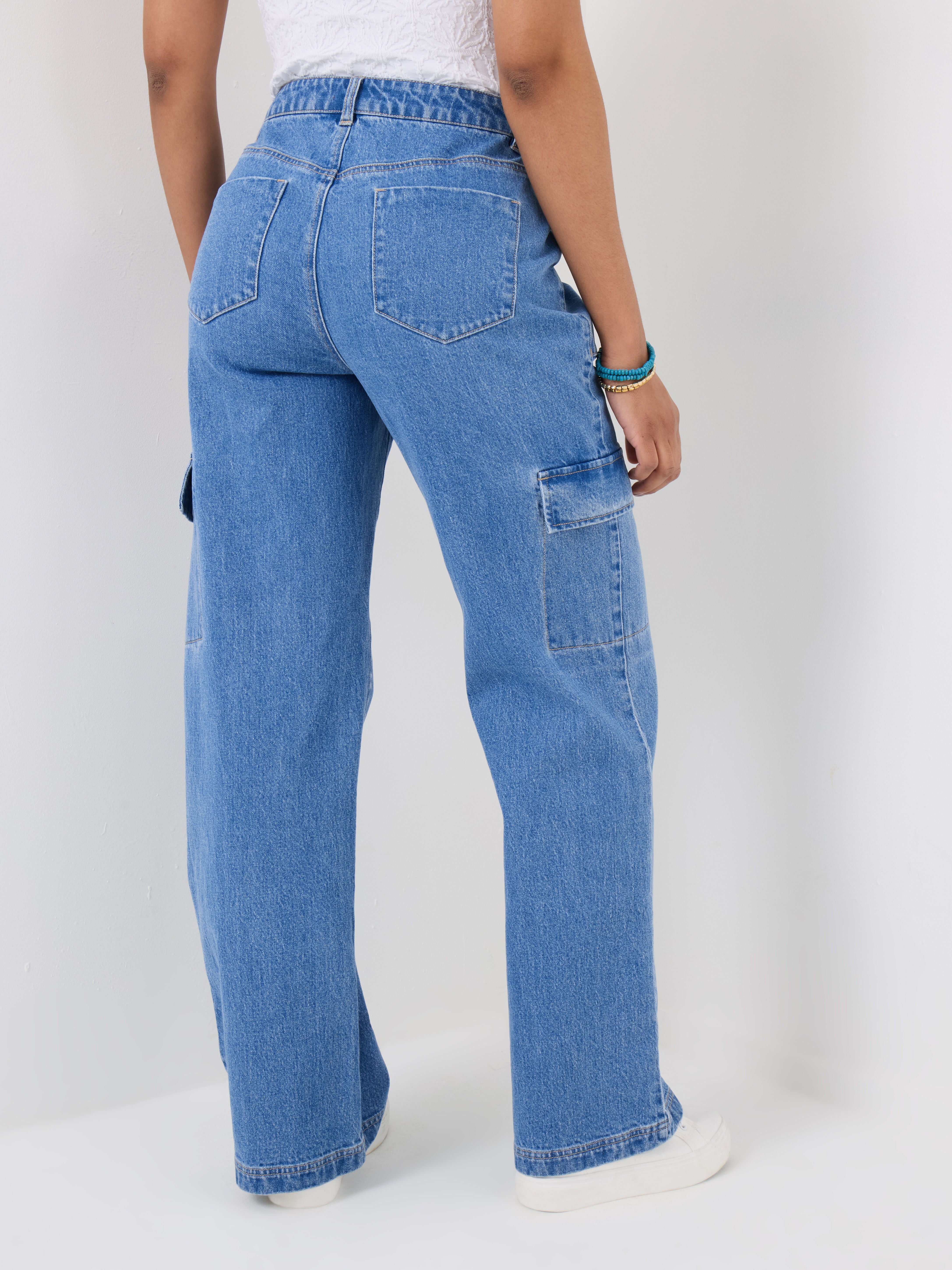 Denim Cargo Pants, , alternate image number 5