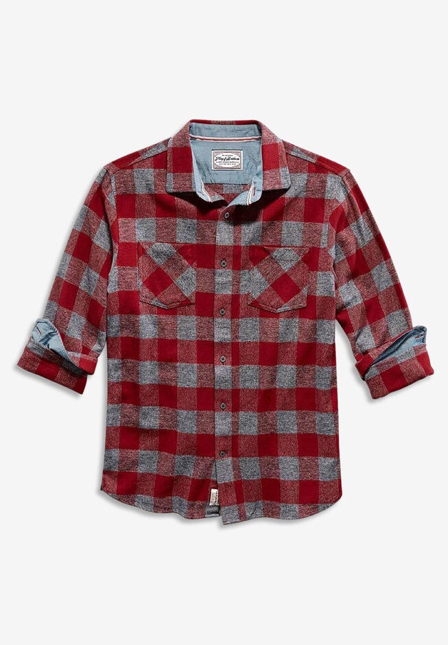 Flag & Anthem® Harrells Long Sleeve Flannel Shirt, MAROON, hi-res image number null