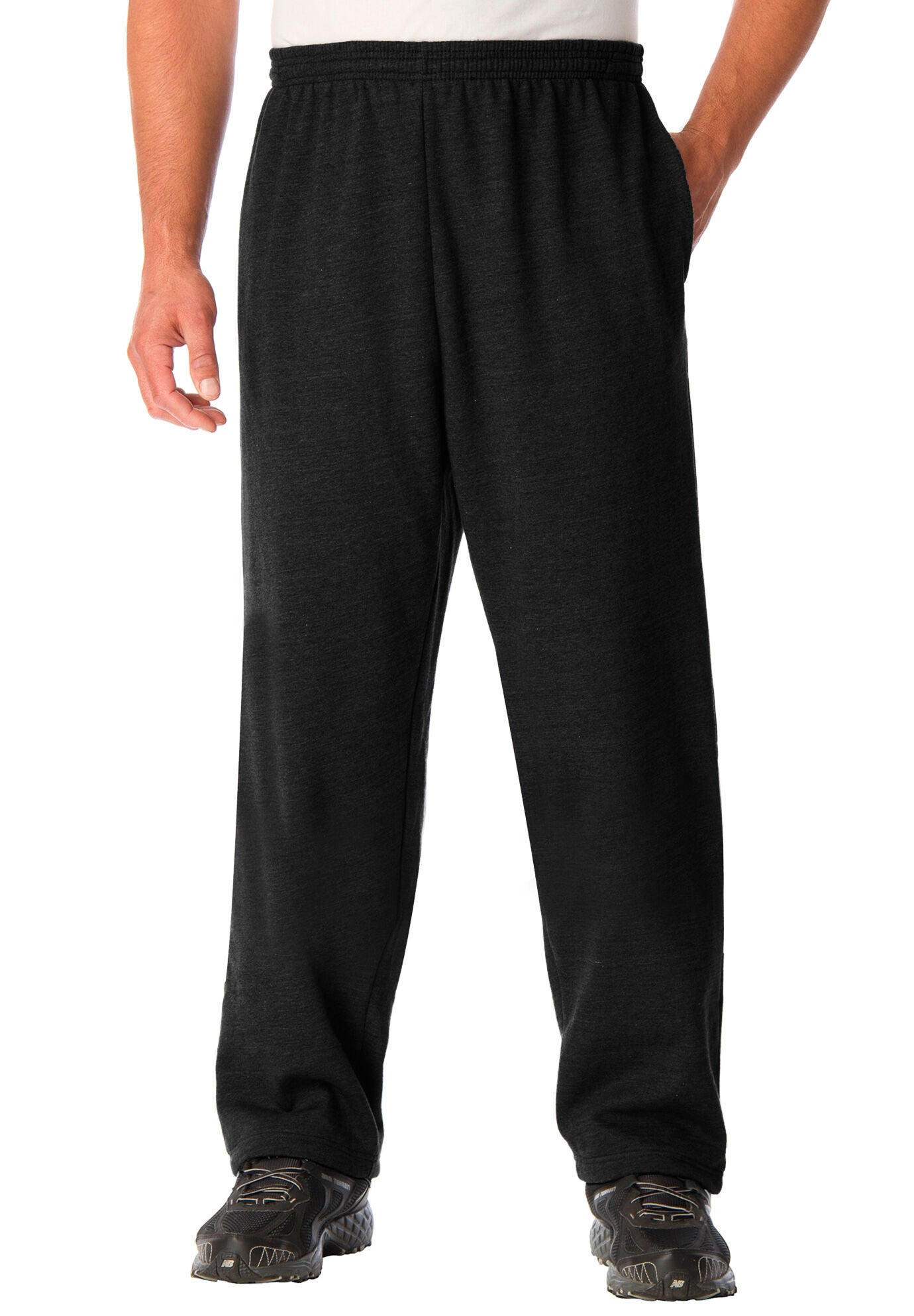 Black open bottom sweatpants new arrivals