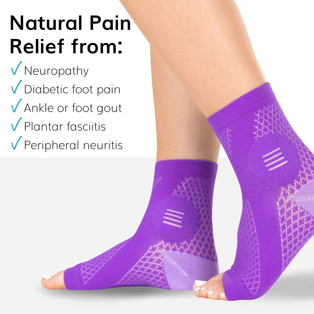 Neuropathy Socks &ndash; 3 Pack, BLACK, alternate image number 5