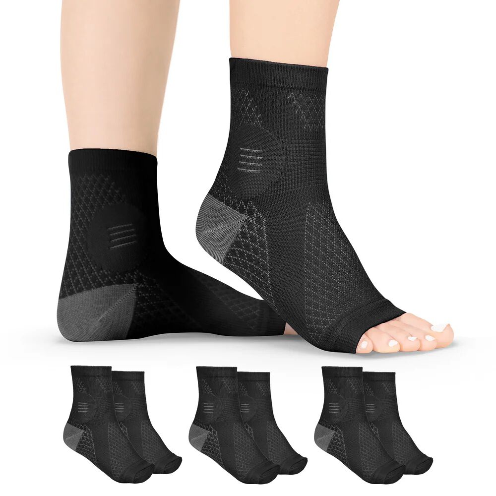 Neuropathy Socks &ndash; 3 Pack, BLACK, hi-res image number 0