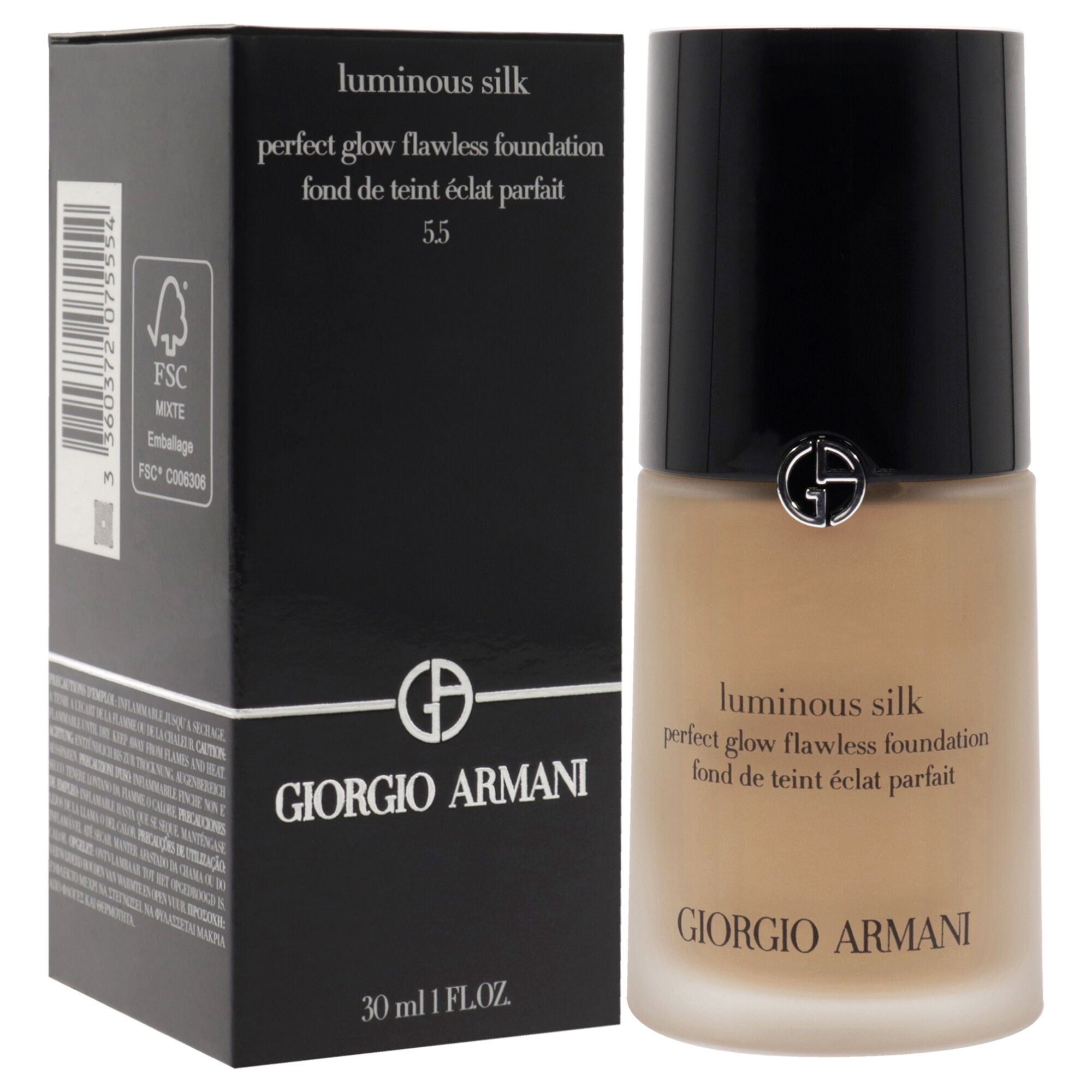 Luminous Silk Foundation - 5.5 Medium Neutral by Giorgio Armani for Women - 1 oz Foundation, See Description, alternate image number 2