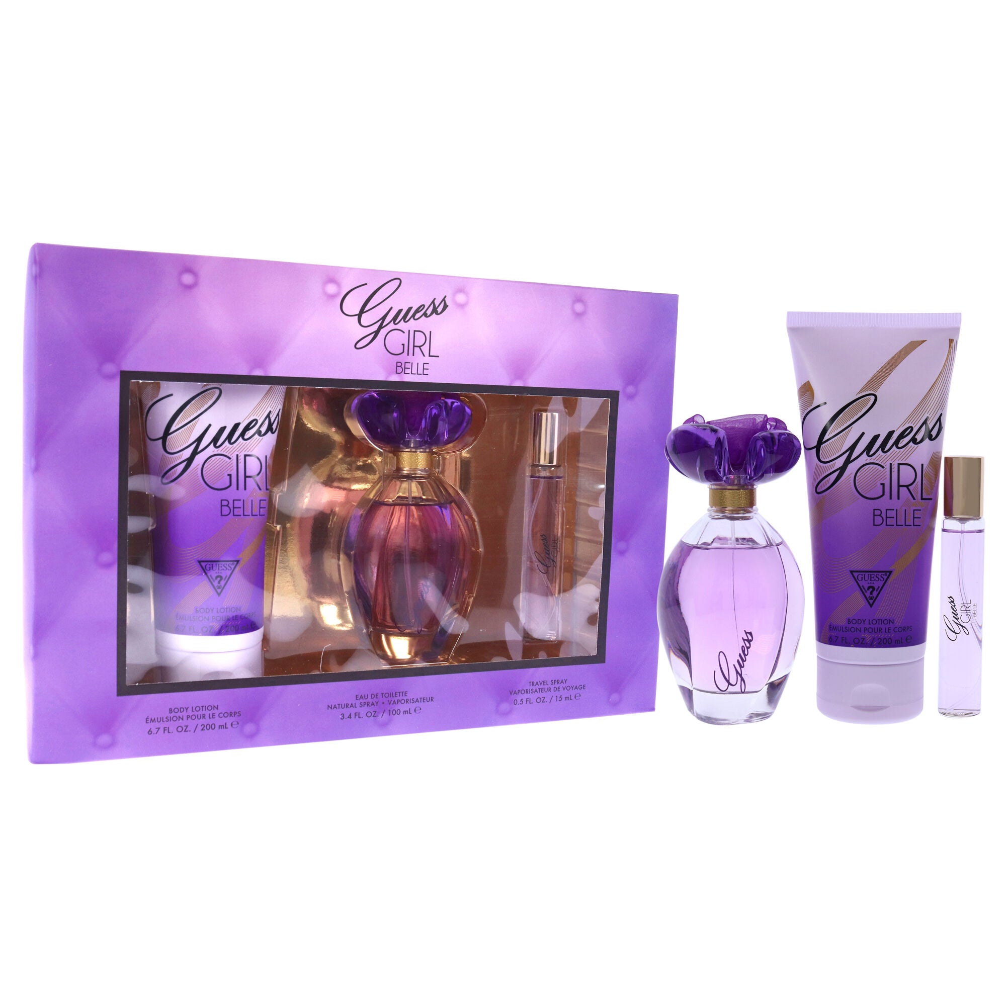 Guess Girl Belle by Guess for Women - 3 Pc Gift Set 3.4oz EDT Spray , 0.5oz EDT Travel Spray, 6.7oz Body Lotion, , alternate image number 8