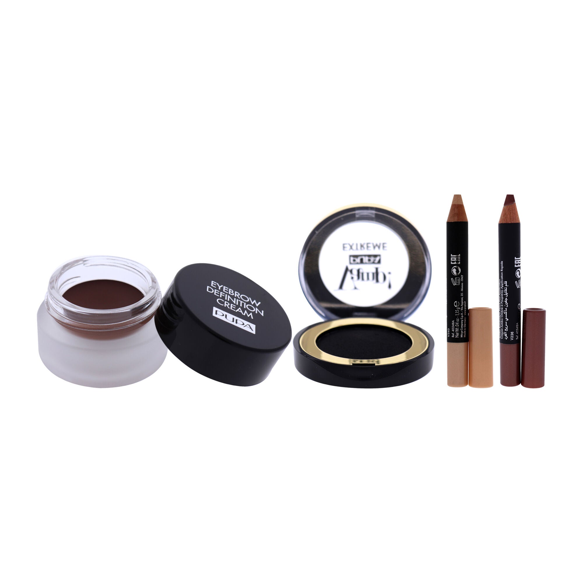 Vamp! Ready to Shadow With Cream Powder Eyeshadow and Eyebrow Definition Cream Kit by Pupa Milano for Women - 4 Pc Kit, , alternate image number 3