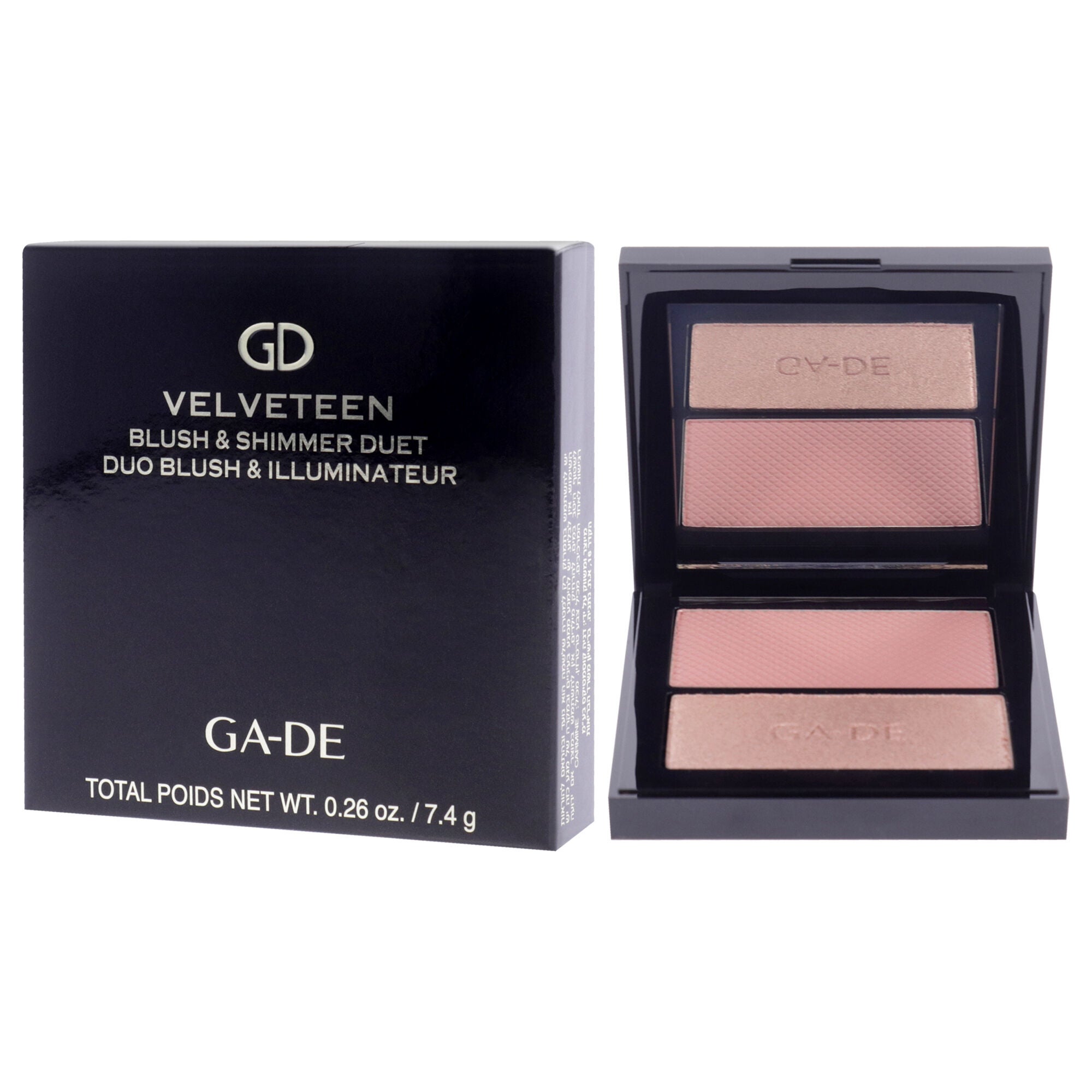 Velveteen Blush and Shimmer Duet - 50 Rose and Glow by GA-DE for Women - 0.26 oz Blush, See Description, alternate image number 3