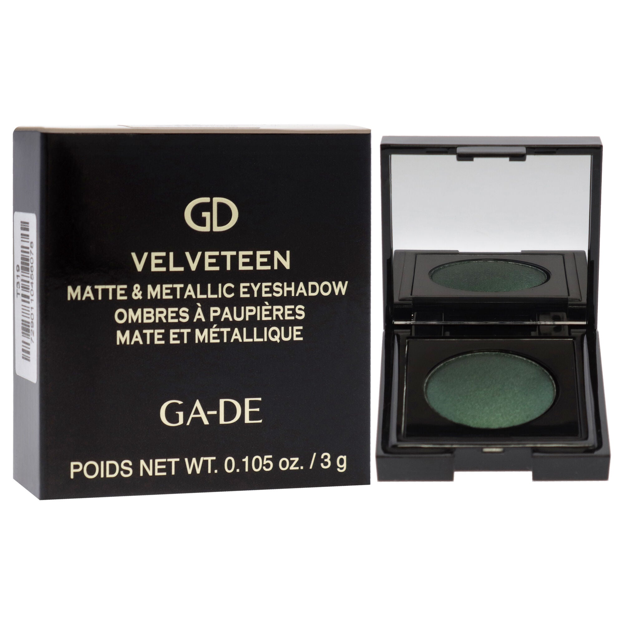Velveteen Matte and Metallic Eyeshadow - 205 Greenway by GA-DE for Women - 0.105 oz Eye Shadow, , alternate image number 6