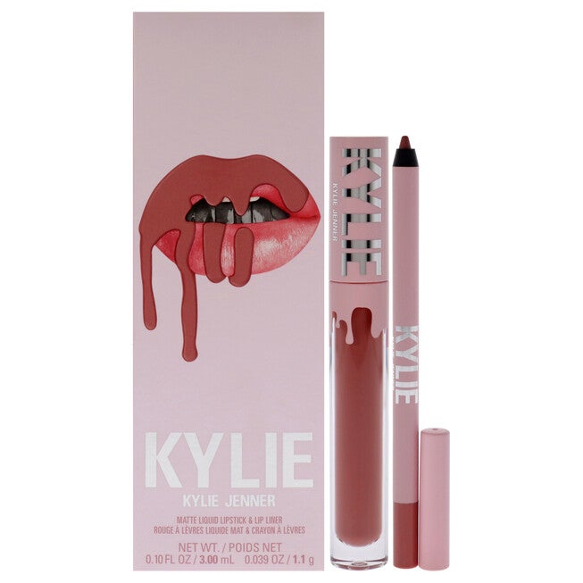 Matte Lip Kit - 301 Angel by Kylie Cosmetics for Women - 2 Pc 0.10oz Matte Liquid Lipstick, 0.039oz Lip Liner, NA, hi-res image number null