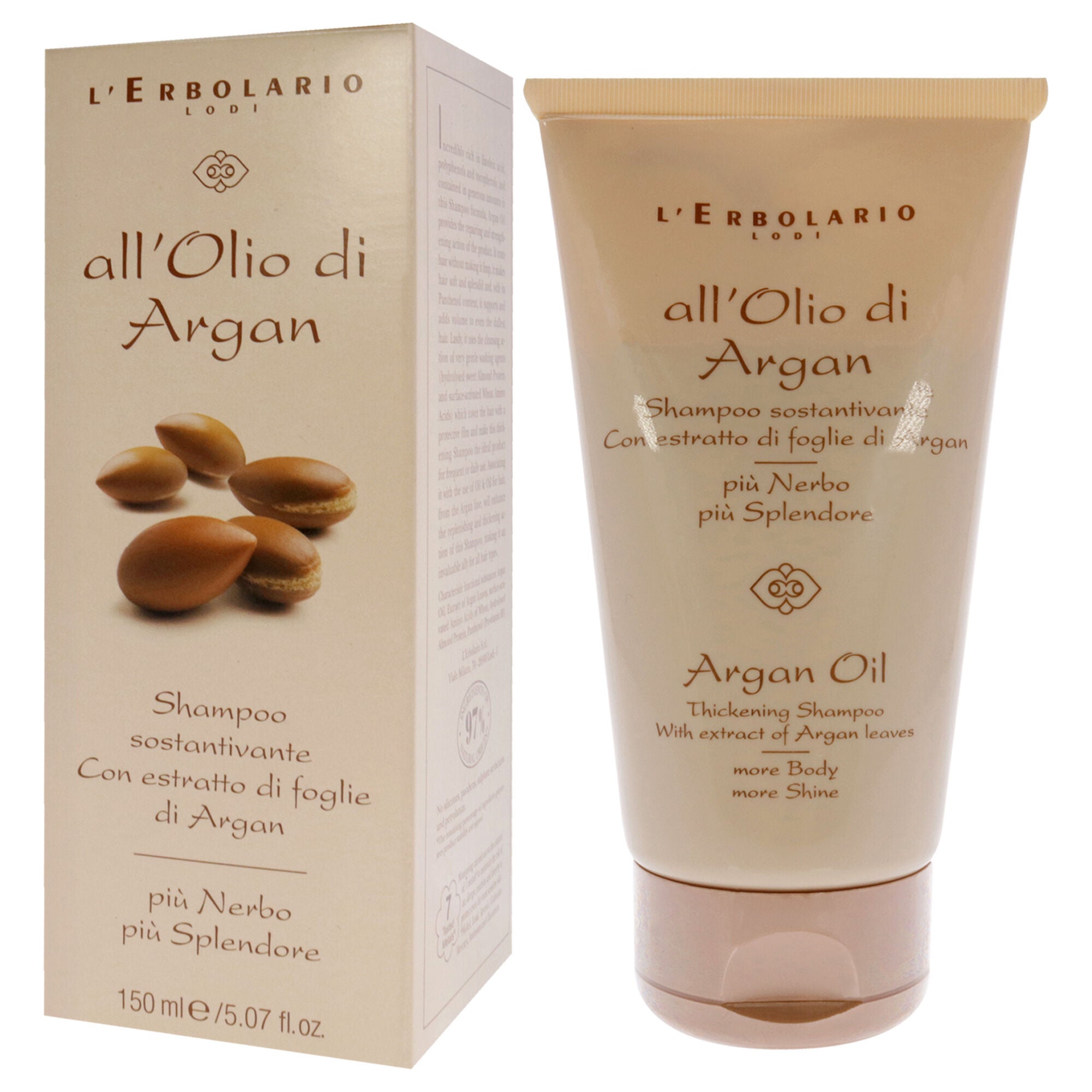 Argan Oil Thickening Shampoo by LErbolario for Unisex - 5.07 oz Shampoo, See Description, alternate image number 3