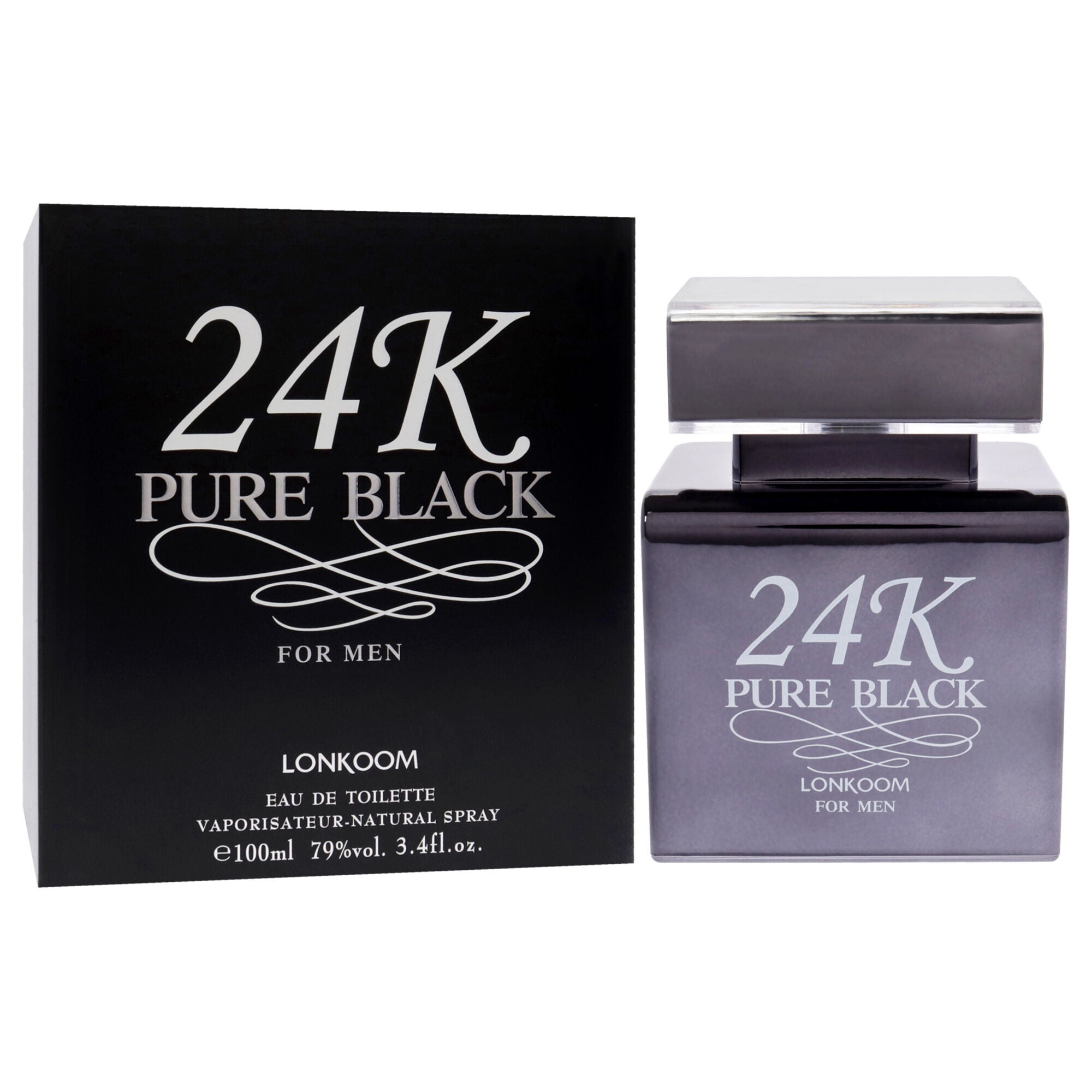 24K Pure Black by Lonkoom for Men - 3.4 oz EDT Spray, , alternate image number 6