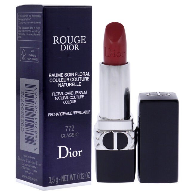 Rouge Dior Floral Care Lip Balm Satin - 772 Classic by Christian Dior for Women - 0.12 oz Lip Balm (Refillable), , alternate image number null