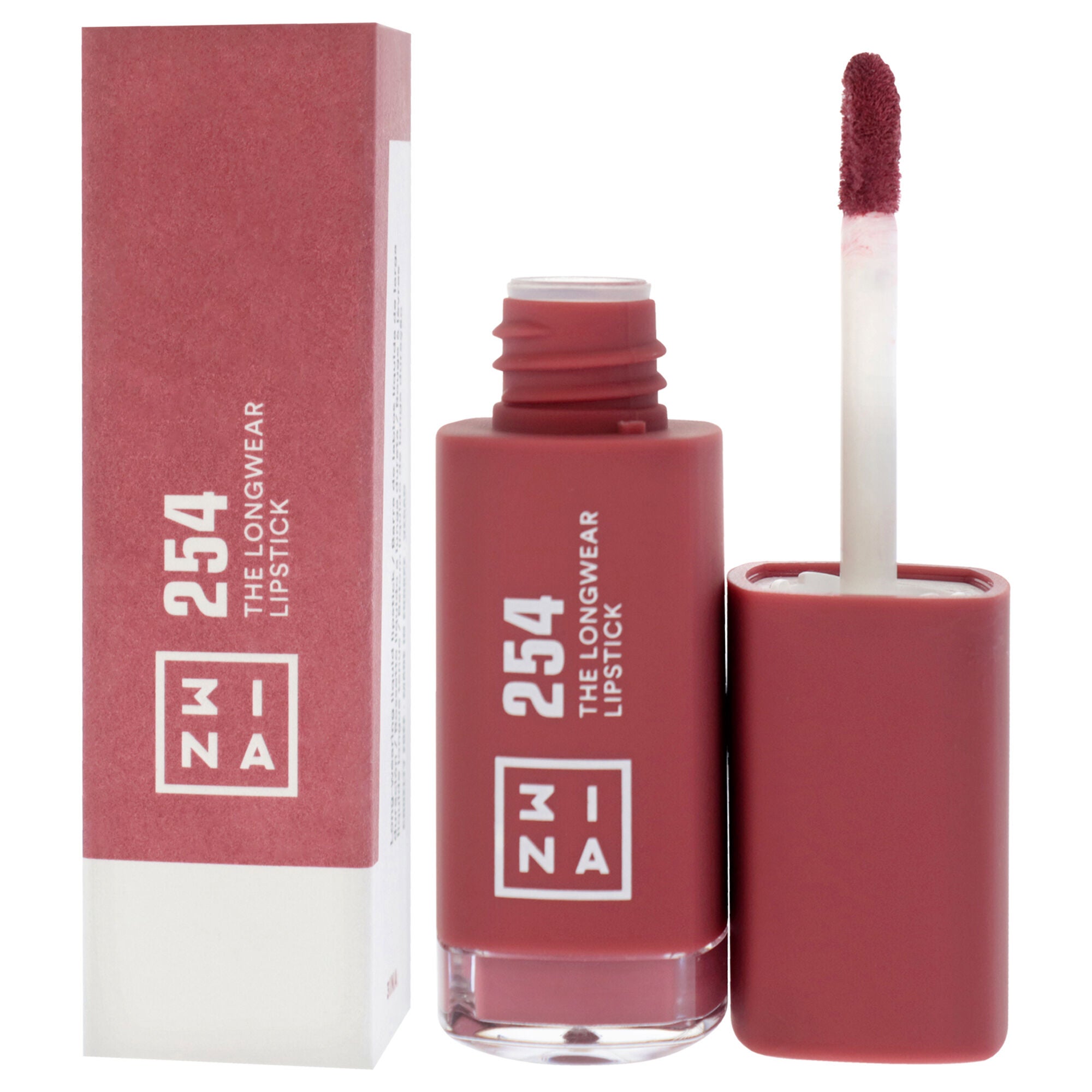 The Longwear Lipstick - 254 Dark Pink Nude by 3INA for Women - 0.20 oz Lipstick, See Description, alternate image number 2