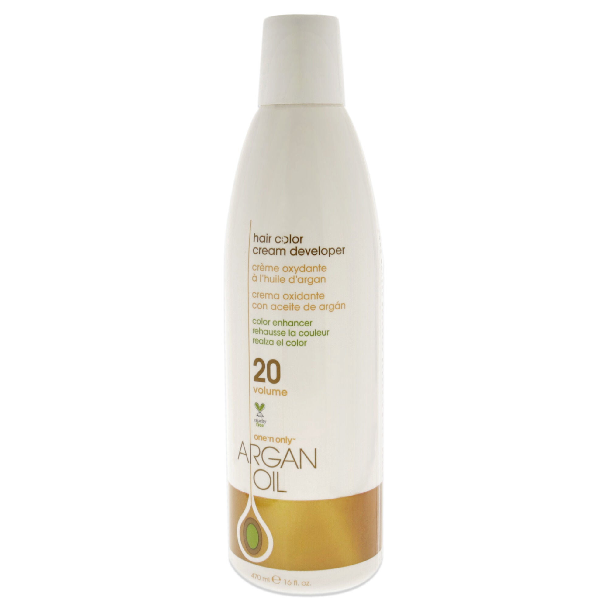 Argan Oil Hair Color Cream Developer - 20 Volume by One n Only for Unisex - 16 oz Lightener, See Description, hi-res image number 0