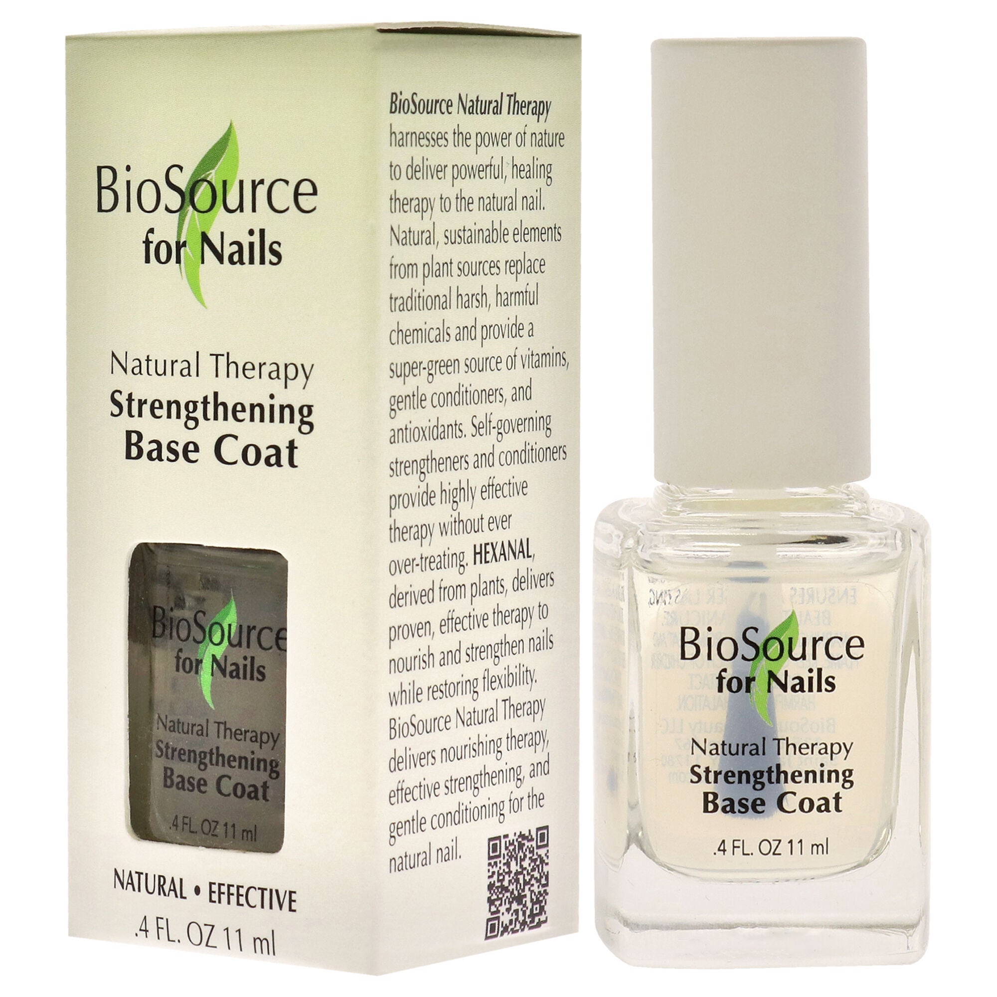 Natural Therapy Strengthening Base Coat by BioSource for Women - 0.4 oz Nail Treatment, See Description, alternate image number 3