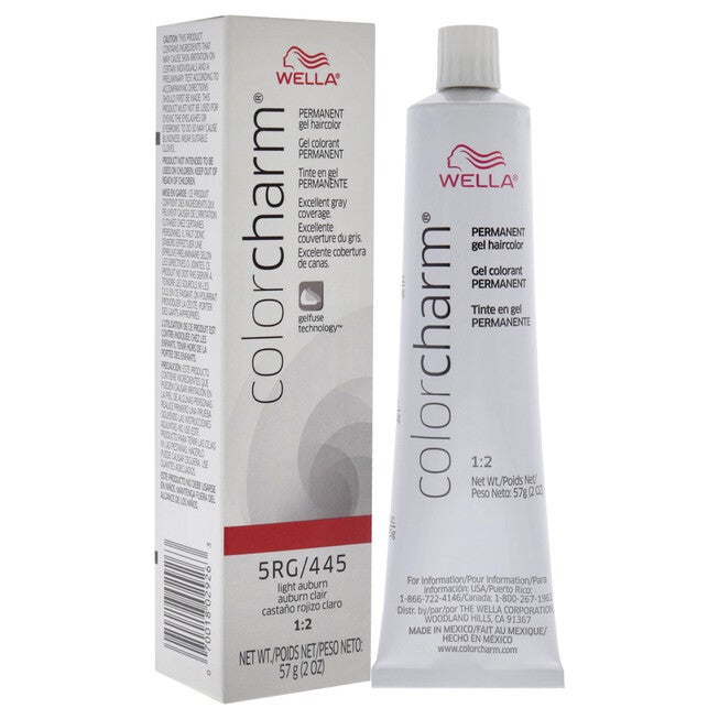 Color Charm Permanent Hair Color Gel - 5RG 445 Light Auburn by Wella for Unisex - 2 oz Hair Color, NA, alternate image number null