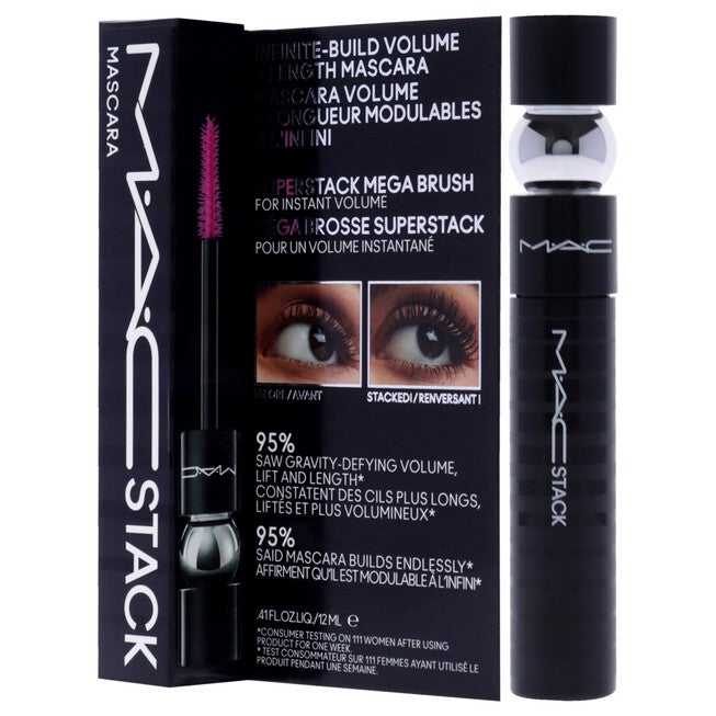 MAC Stack Superstack Mega Brush Mascara - Black by MAC for Women - 0.41 oz Mascara, NA, alternate image number null