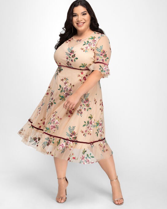 Wildflower Embroidered Dress, , alternate image number null