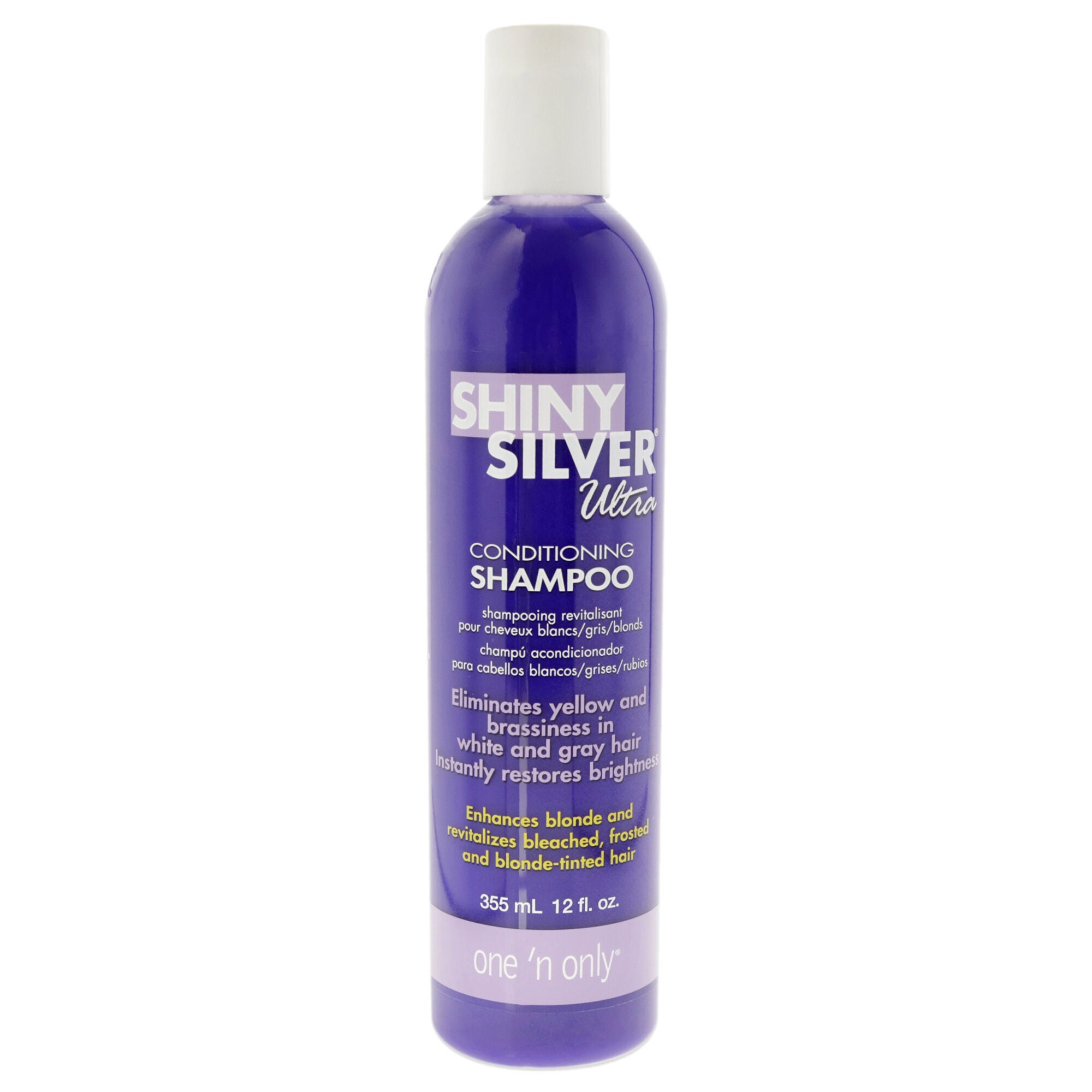 Shiny Silver Ultra Conditioning Shampoo by One n Only for Unisex - 12 oz Shampoo, See Description, hi-res image number 0