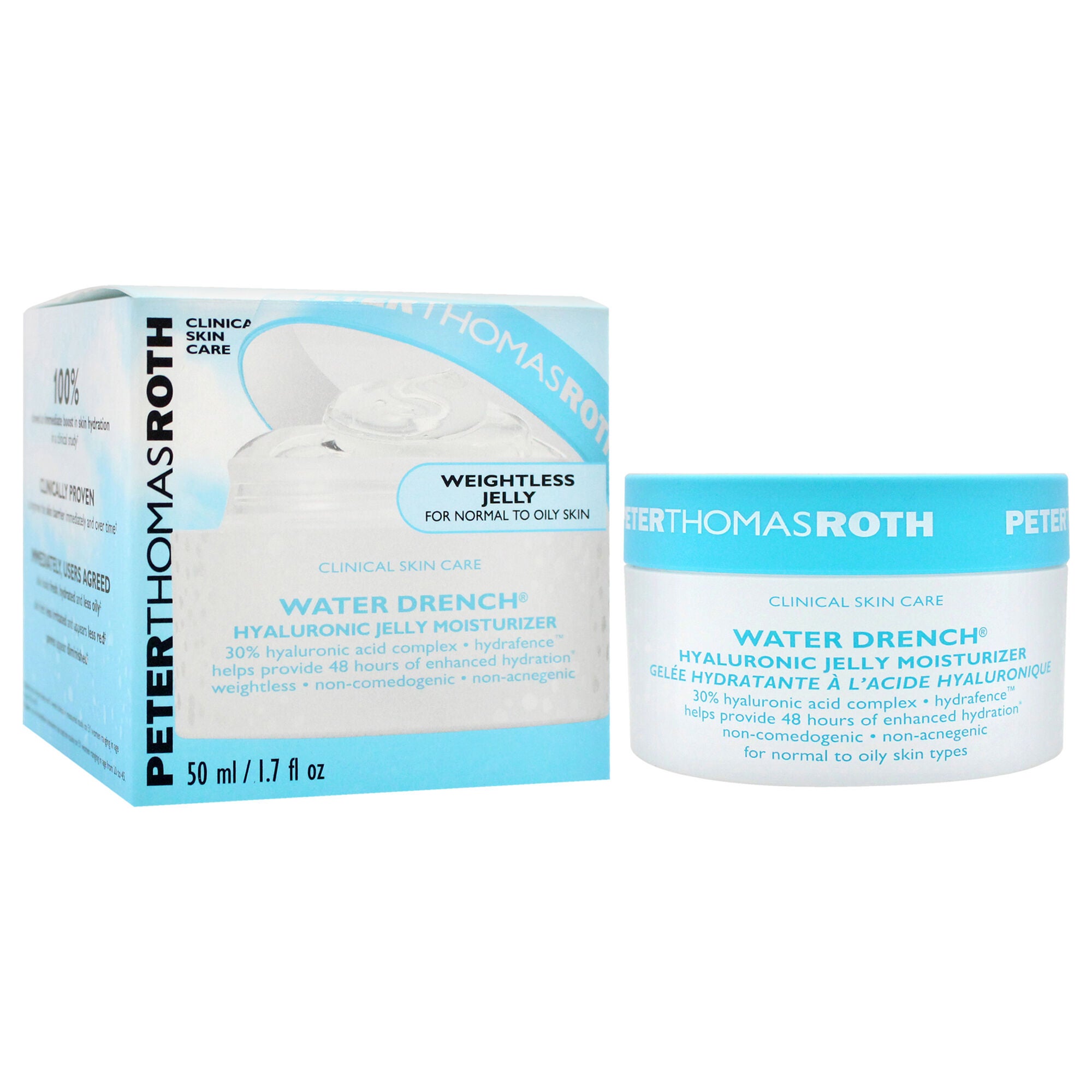 Water Drench Hyaluronic Jelly Moisturizer by Peter Thomas Roth for Women - 1.7 oz Moisturizer, White, alternate image number 2