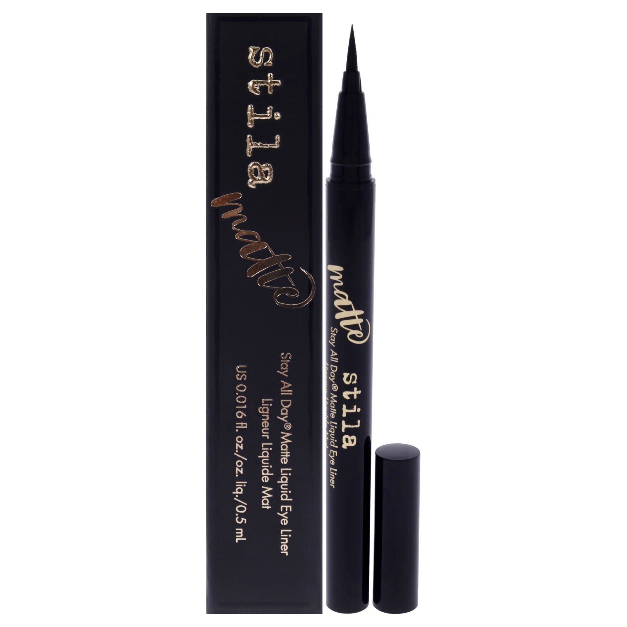 Stay All Day Matte Liquid Eye Liner - Intense Black by Stila for Women - 0.016 oz Eyeliner, See Description, hi-res image number 0