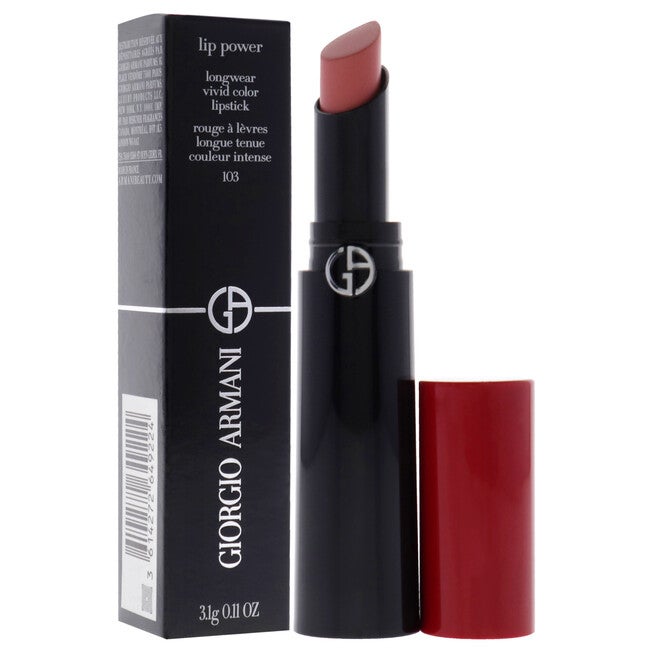 Lip Power Longwear Vivid Color Lipstick - 103 Pinky Peach by Giorgio Armani for Women - 0.11 oz Lipstick, NA, alternate image number null