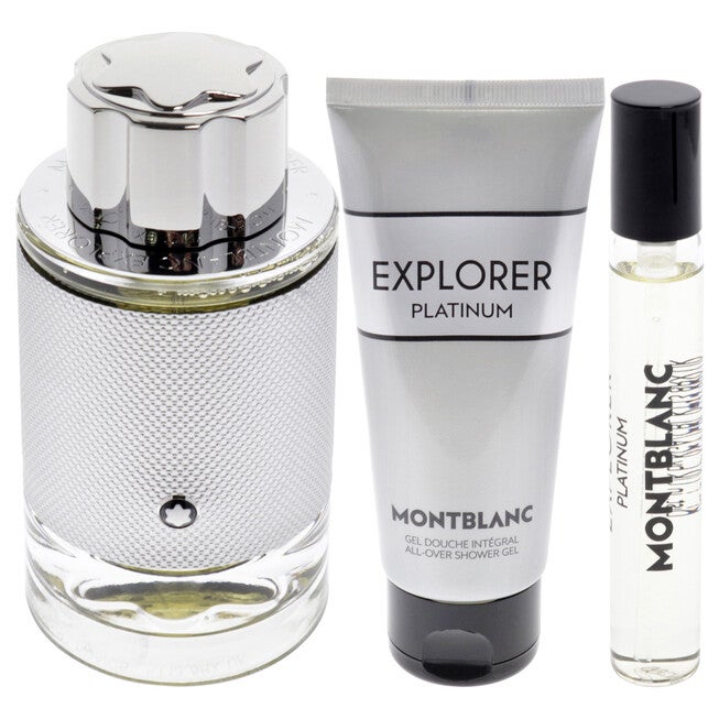 Explorer Platinum by Mont Blanc for Men - 3 Pc Gift Set 3.3oz EDP Spray, 0.25oz EDP Spray, 3.3oz Shower Gel, NA, alternate image number null