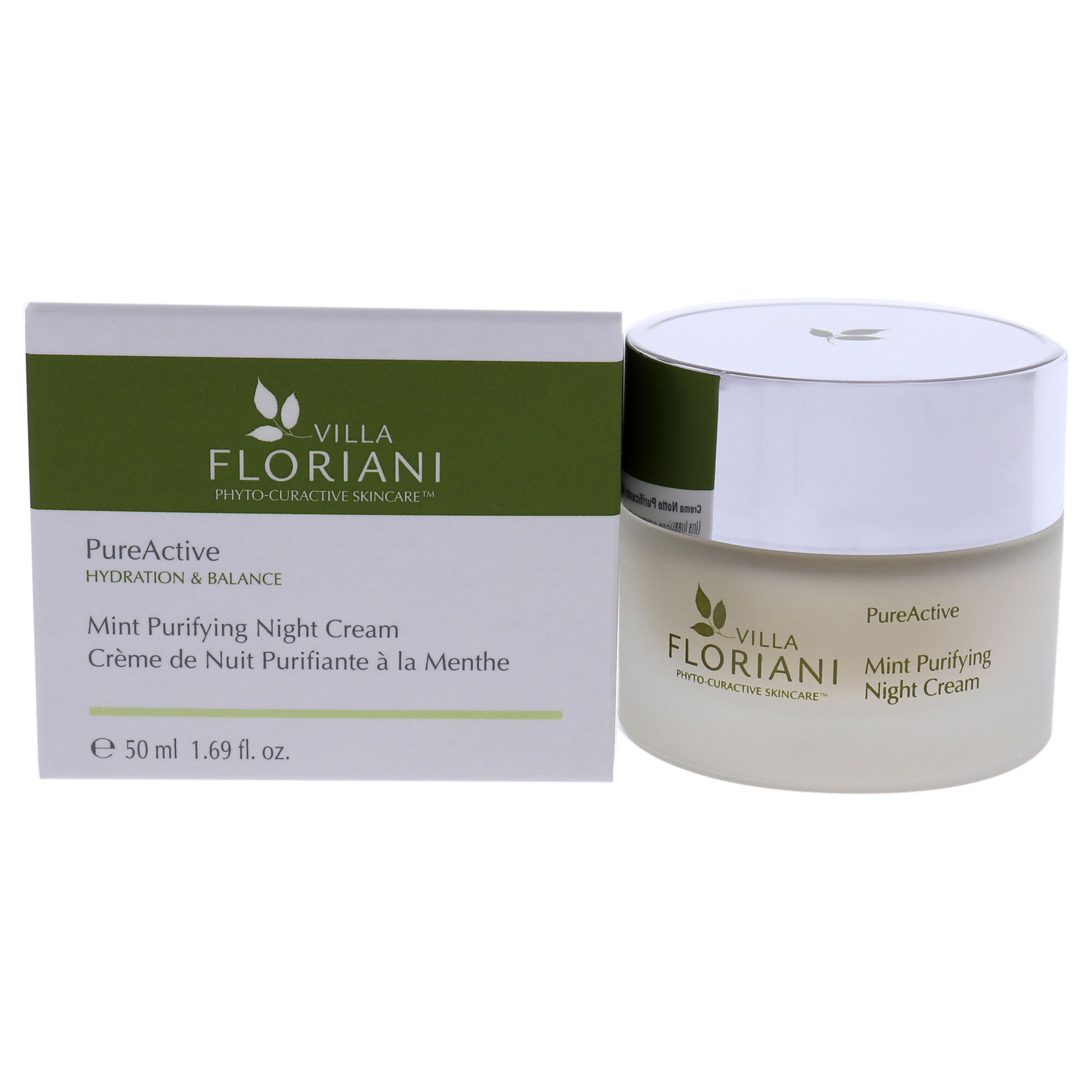 PureActive Purifying Night Cream - Mint by Villa Floriani for Unisex - 1.69 oz Cream, See Description, hi-res image number 0