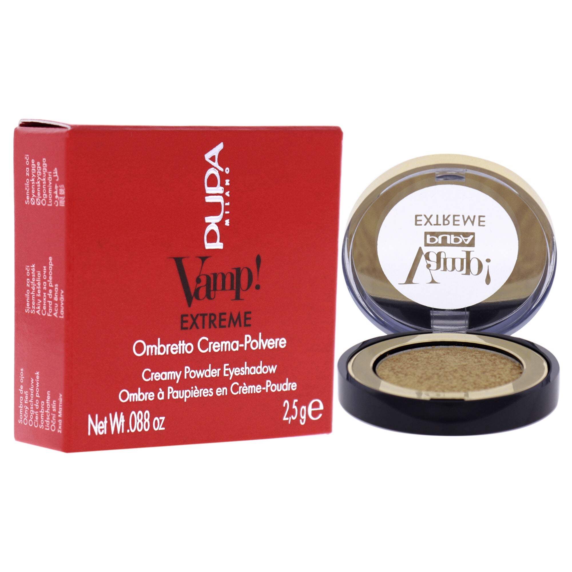 Vamp! Extreme Cream Powder Eyeshadow - 001 Extreme Gold by Pupa Milano for Women - 0.088 oz Eye Shadow, , alternate image number 6