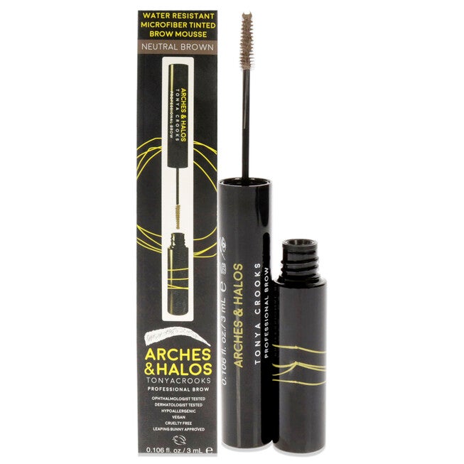 Microfiber Tinted Brow Mousse - Neutral Brown by Arches and Halos for Women - 0.106 oz Mousse, NA, hi-res image number null