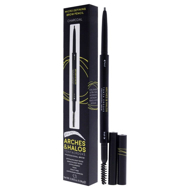 Micro Defining Brow Pencil - Charcoal by Arches and Halos for Women - 0.003 oz Eyebrow Pencil, NA, alternate image number null