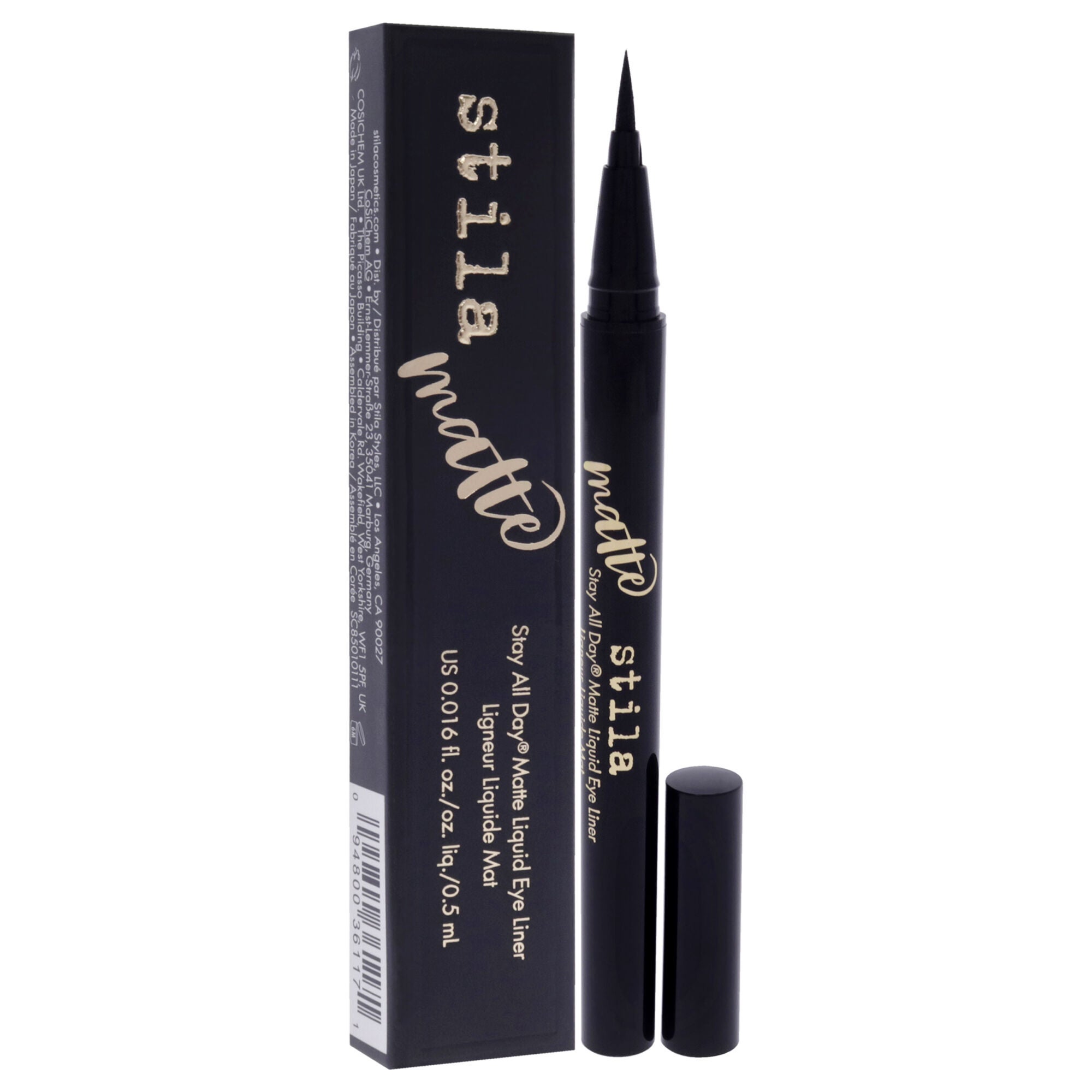 Stay All Day Matte Liquid Eye Liner - Intense Black by Stila for Women - 0.016 oz Eyeliner, See Description, alternate image number 2