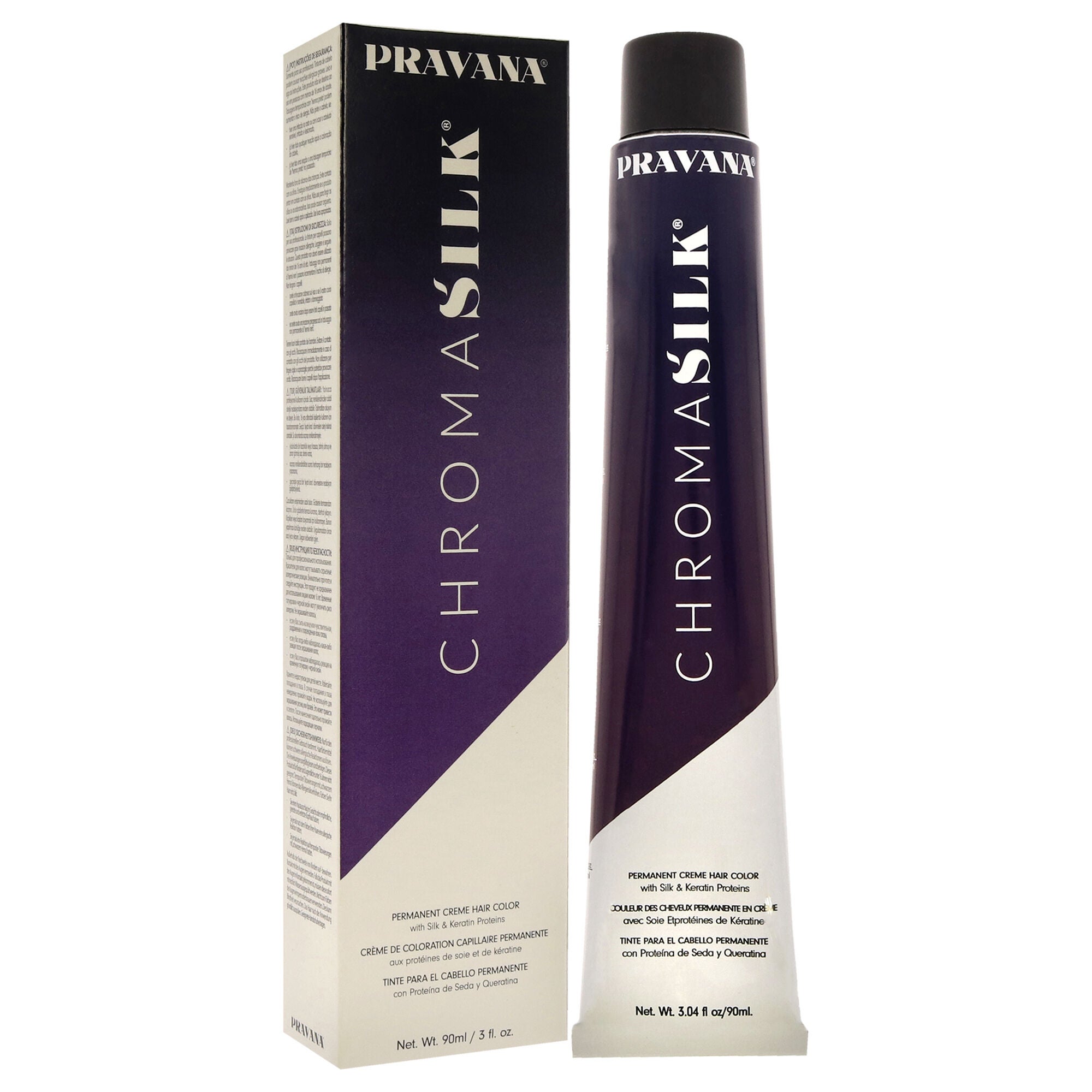 ChromaSilk Creme Hair Color - 5.37 Ligh Golden Violet Brown by Pravana for Unisex - 3 oz Hair Color, See Description, alternate image number 2