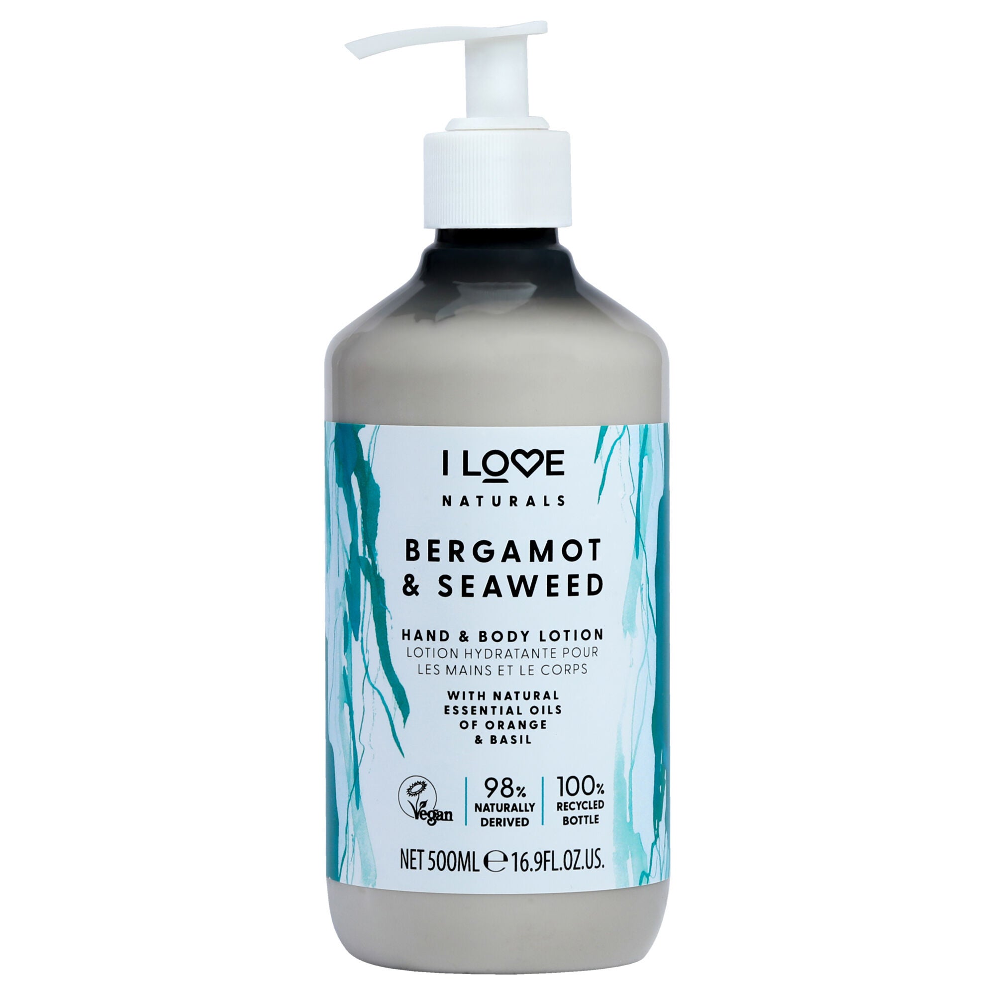 Naturals Hand and Body Lotion - Bergamot and Seaweed by I Love Cosmetics for Women - 16.9 oz Body Lotion, See Description, hi-res image number 0